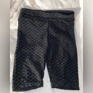 black bubble biking shorts | size large